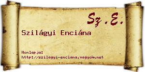 Szilágyi Enciána névjegykártya