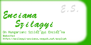 enciana szilagyi business card